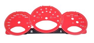 FVD Brombacher Instrument Face Set 997.2 GT3 / RS - Guards Red - Manual - MPH - OE Orange Marks