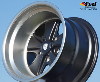 Retro-Design Wheel - 11x18 ET-3 Black + Polished Lip