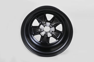 Retro-Design Wheel - 11x18 ET-3 Black + Polished Lip