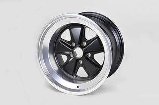 Retro-Design Wheel - 11x18 ET-3 Black + Polished Lip