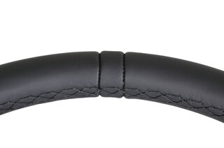 GT Race Steering Wheel - Black Leather - Black Indicator & Stiching - ø 350 mm - Without Hub