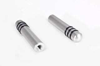 Druckknopf Set (2 Stück) Türverriegelung 911/930 (65-76) 944 (83-85.5) - Alu Silber