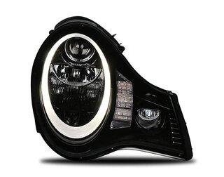 Head Light Set 996 Turbo / 996 GT2 / 996 GT3 - Black - 991.2 Style LED DRL - For Litronic Lights