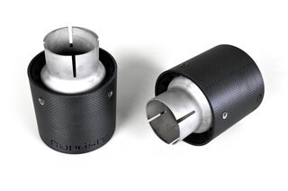Runde Alu-Endrohre mit Carbonblenden für OEM und Capristo Anlage