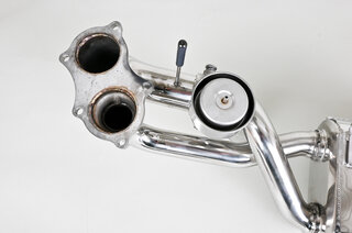 Valved Muffler Set 718 Spyder / GTS / Cayman GT4 4.0 L - Capristo - For OE Cats + PSE, no remote