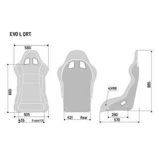 Sparco EVO L QRT Competition Seat - Black Bolsters + Inserts - QRT Fiberglass Seat - FIA Approved
