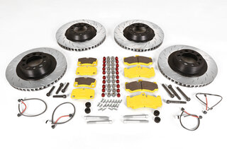 Umrüst-Kit PCCB auf Stahl 380/373mm , ZV, 2-teilig - geschlitzt, Pagid Gelb