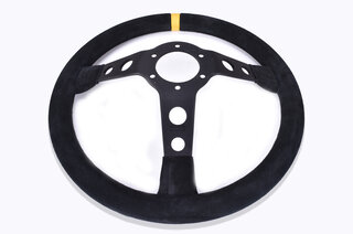 Lenkrad QSP Wildleder schwarz, Ø350mm, ohne TÜV ohne Nabe nur Fahrzeuge ohne AB