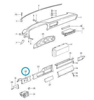 Carbon Blende 964 / 993 aus Interieur Kit 444 552 985 049