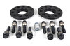 Distanzscheibe 10mm Alu "Schwarz" Satz (2x10mm) incl. Radschrauben + 2 x Felgenschloss, Macan