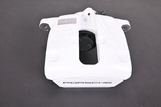 Floating caliper without brake pads white rear left - Macan (1KN, 1KW)