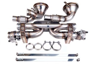 Muffler Bypass 992 GT3/ ST 4.0 L - Race - For OPF - Without Tips - Reuses Electric Valves