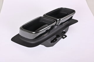 Dual Exhaust Tip - Right - 992 Turbo/ TurboS - Black/ Chrom