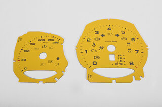 Instrument Face Set 718 Boxster - Racing Yellow - KPH - PDK - 280 KPH