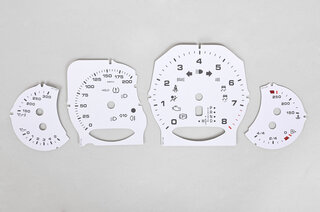 Gauge Faces Panamera 970.2 GTS PDK - White - MPH - Fahrenheit - with Logo Backlit