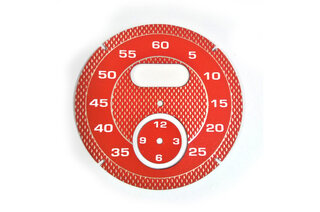 Zifferblatt Blutorange (RAL 2002) Sportchrono, Diamant Rautenmuster