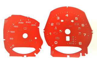 Instrument Face Set 718 Cayman S/Boxster S - PDK - KPH -  Vermilion (RAL 2002)