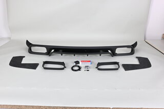 Heckschürze I - Heckdiffusor Schwarz Struktur - für 9YA Cayenne / Coupe E3 ab MJ18 mit AHK