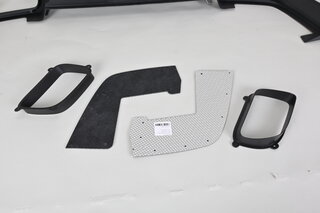Heckschürze I - Heckdiffusor Schwarz Struktur - für 9YA Cayenne / Coupe E3 ab MJ18 mit AHK