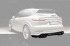 Heckschürze I - Heckdiffusor Schwarz Struktur - für 9YA Cayenne / Coupe E3 ab MJ18 mit AHK