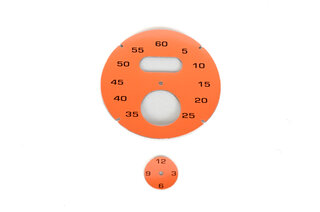 Zifferblatt Lava Orange (Pantone 1505 C) Sportchrono, ohne Diamantenlook