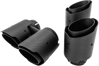 Double Sport Tailpipes Stainless Steel - Varnished Carbon - 997.1/991.1 Ø 2x89mm