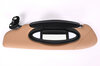 Sonnenblende mit Spiegel links Kunstleder Sandbeige