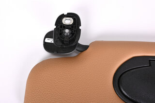 Sonnenblende mit Spiegel links Kunstleder Sandbeige