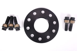 Distanzscheibe 7mm Alu eloxiert Schwarz (1St.) inkl. Radschrauben