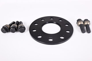Distanzscheibe 7mm Alu eloxiert Schwarz (1St.) inkl. Radschrauben