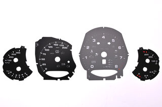 FVD Brombacher Instrument Face Set 991.2 - Black / Grey Tach - PDK- MPH