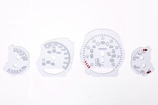 FVD Brombacher Instrument Face Set 991.2 - Black / Grey Tach - PDK- MPH
