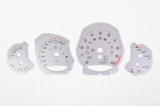 Instrument Face Set 991.1 GT3 RS - Silver - PDK - MPH - With Black and Orange Tick Marks - with Logo