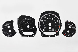 Instrument Face Set 991.2 Turbo - Black - PDK - MPH - Fahrenheit - With Logo