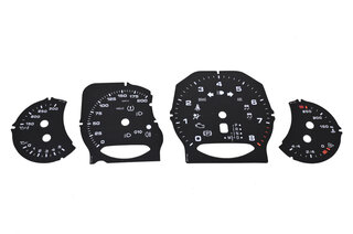 Gauge Faces Panamera 970.2 GTS PDK - Black - MPH - Fahrenheit - with Logo Backlit