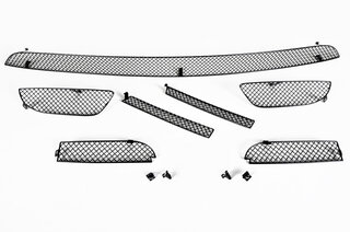 Front Bumper Grill Set 95B.1 Macan GTS - Lower Grill + Side Grills - Black