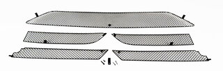 Grillgittersatz 992 S (Sport Design Paket), Schwarz
