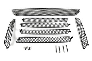 Jeu grilles pour bouclier AV 991.2 Turbo/Turbo S sans ACC - Complete - Noir