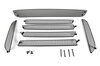 Jeu grilles pour bouclier AV 991.2 Turbo/Turbo S sans ACC - Complete - Noir