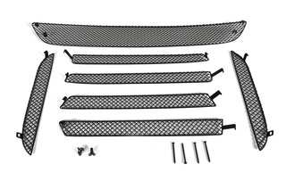 Jeu grilles pour bouclier AV 991.2 Turbo/Turbo S sans ACC - Complete - Noir