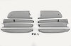 Front Bumper Grill Set 991.1 Turbo S - Complete - Black - For Adaptive Cruise Control (ACC)