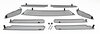 Front Bumper Grill Set 991.1 GTS - Complete - Black - Without Parking Sensors