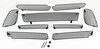 Front Bumper Grill Set 991.1 GTS - Complete - Black - With Parking Sensors