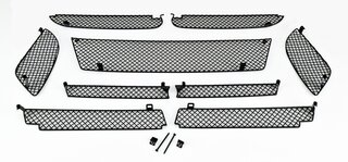 Front Bumper Grill Set 991.1 GTS - Complete - Black - With Parking Sensors