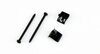 Front Bumper Grill Set 991.1 GTS - Complete - Black - With Parking Sensors