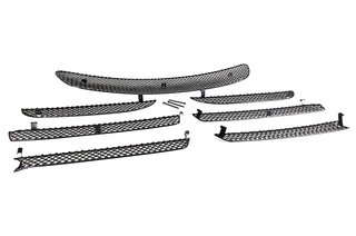 Front Bumper Grill Set 991.1 C2S - Complete - Black - With Parking Sensors