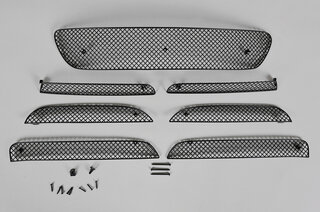 Front Bumper Grill Set 991.1 C4 - Complete - Black