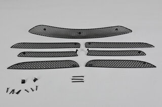 Front Bumper Grill Set 991.1 C4 - Complete - Black