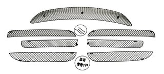 Front Bumper Grill Set 991.1 C4S - Complete - Black - With Parking Sensors