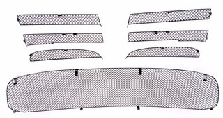Front Bumper Grill Set 958.2 Cayenne - Complete - Black